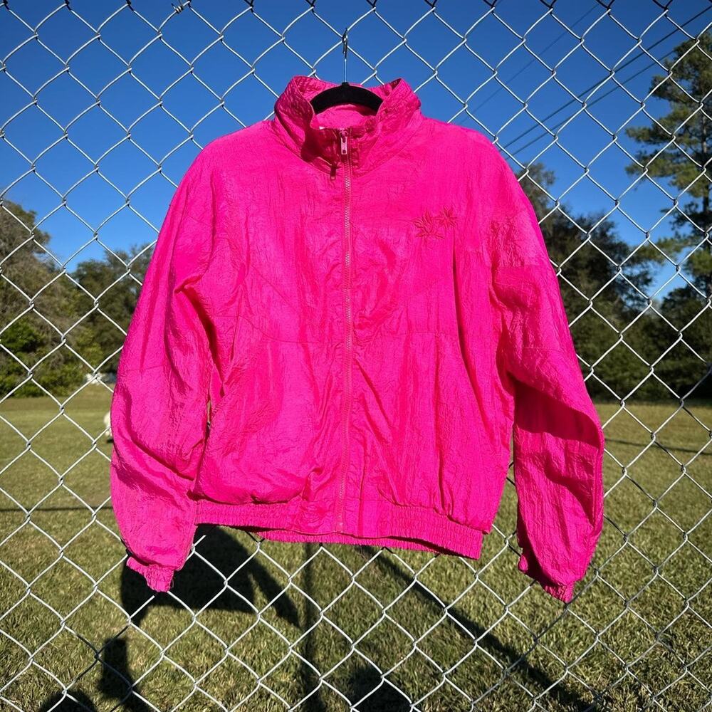 Hot Pink Vintage Windbreaker Jacket